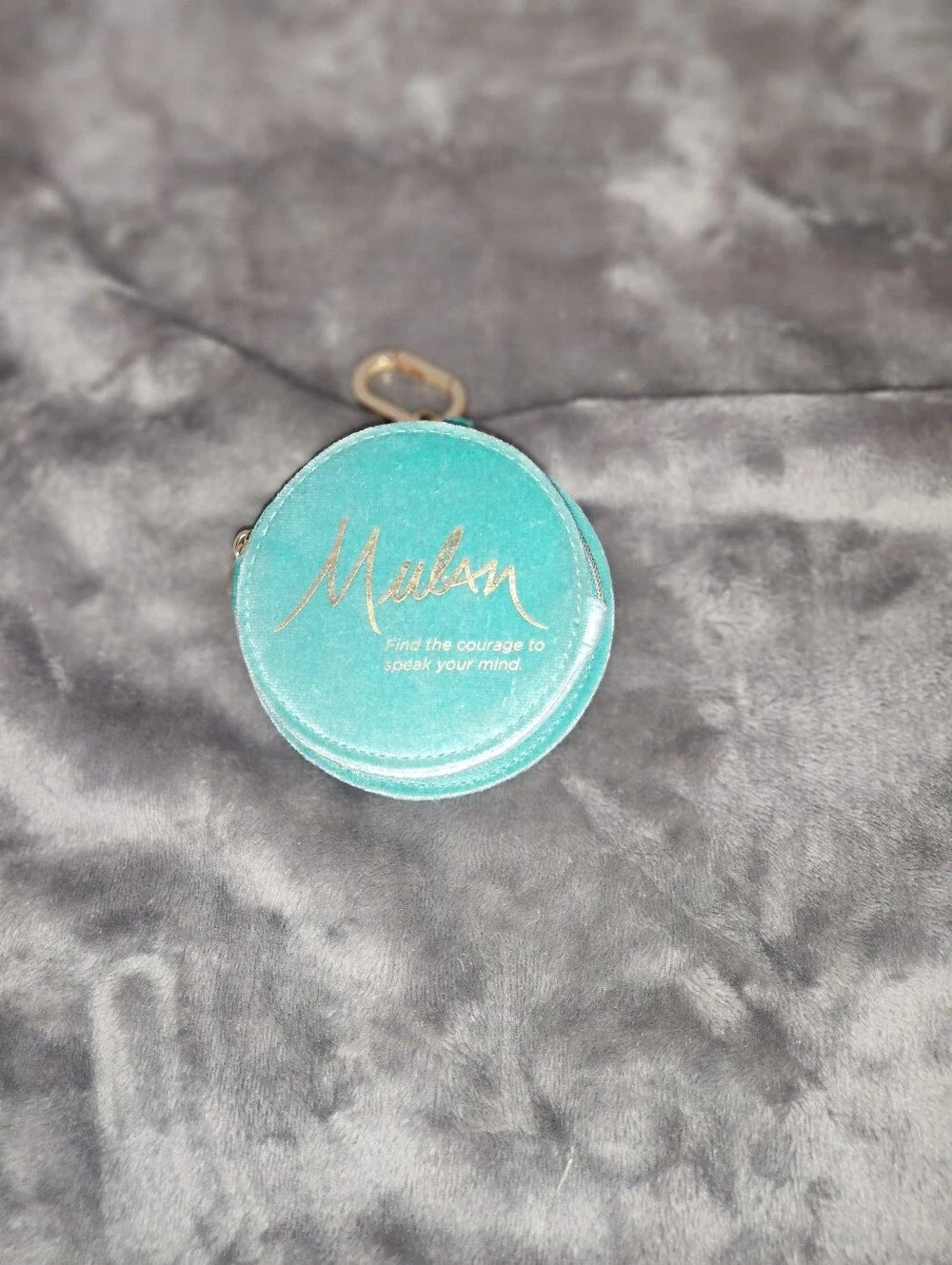 Bath & Body Works Disney Princess Mulan Dragon Coin Purse in teal velvet